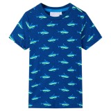 Tricou pentru copii, albastru &icirc;nchis, 104, vidaXL