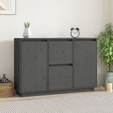 VidaXL Servantă, gri, 111x34x75 cm, lemn masiv de pin