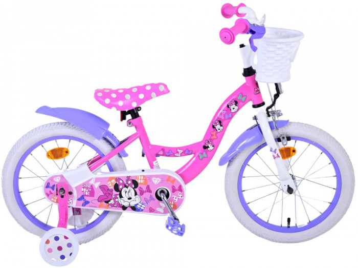Bicicleta pentru fete Disney Minnie Cutest Ever!, 16 inch, culoare roz/violet, f PB Cod:21582-SACB