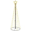 Brad de Craciun conic, 108 LED-uri, alb cald, 70x180 cm