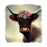 Sticker decorativ, Vaca, Maro, 55 cm, 6975ST