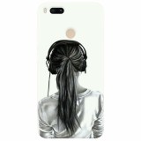 Husa silicon pentru Xiaomi Mi A1, Girl With Headphone