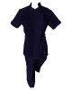Costum Medical Pe Stil cu Elastan, Bluemarin, Model Andreea - L, 4XL, Bleumarin