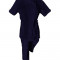 Costum Medical Pe Stil cu Elastan, Bluemarin, Model Andreea - M, 2XL