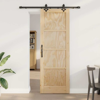 Ușă glisantă cu set de accesorii &amp;#039;ORKDAL&amp;#039;din lemn solid de pin foto