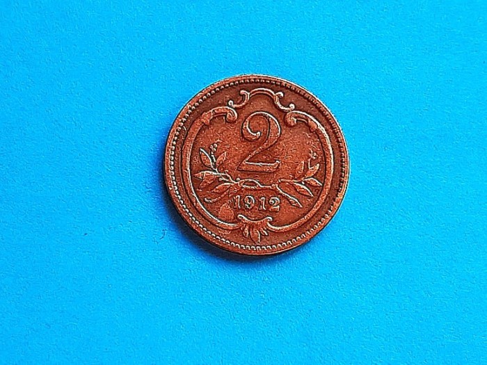 2 Heller 1912-Austria-stare buna