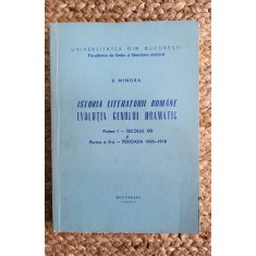 ISTORIA LITERATURII ROMANE-V.MINDRA ,1977