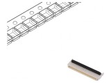 Conector FFC/FPC Orizontal 20 PIN SMT Aurit 50V 500mA