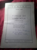 Rev. - Stefan Fanu Dutulescu - Teatru 1945 - Femeie de lumea noua (Emancipata) ,dedicatie si autograf ,14pag format mare