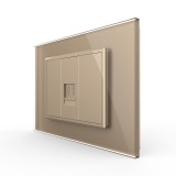 Cumpara ieftin Priza Telefon LIVOLO cu Rama din Sticla SmartElectro IntelligentHouse