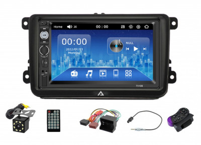 [KIT] MP5 Player pentru Volkswagen, WinCE, Bluetooth, USB, CardSD, Camera Marsarier, Auxiliar, Mirrorlink, Touchscreen, - AD-BGP7010B+AD-BGRVW0072DIN foto