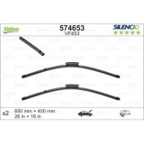 Set lamele stergator 650+480mm/26+19in Citroen C3 an fabricatie 03.2016, Renault Laguna III 10.20; fata, stanga + dreapta, adaptor OE Valeo, Valeo