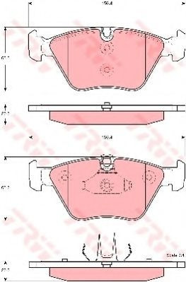 Set placute frana,frana disc BMW Seria 3 Cupe (E46) (1999 - 2006) TRW GDB1577 foto