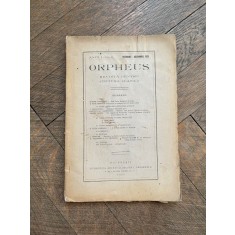Orpheus. Revista pentru cultura clasica Anul I Nr. 6 Noiembrie - Decembrie 1925