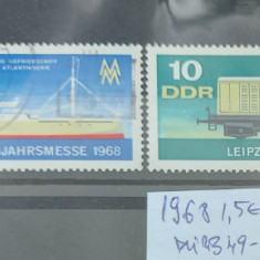 TS21 - Timbre serie DDR - 1968 Trenuri - Vapor Maritim Mi1349-50