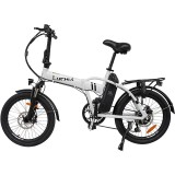 Bicicleta electrica pliabila alba Sirio 20&quot; cu frane pe disc