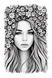 Cumpara ieftin Sticker decorativ Beauty, Alb, 85 cm, 11779ST, Oem