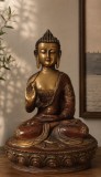 Sculptura Budhha bronz masiv de dimensiuni impresionante