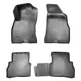 Set de 4 covorase cauciuc 3D stil tavita premium pentru Fiat Doblo II,2 din 2010, Recambo