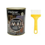 Vopsea email anticoroziva 3 in 1 alb boreal pentru metal 2kg, direct pe rugina, pe baza de apa Breckner Germany