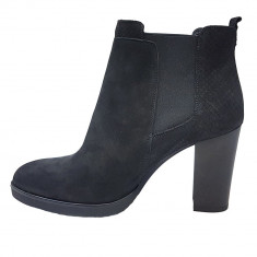 Botine dama, din piele naturala, marca Badura, 7322-01-16, negru 39 foto