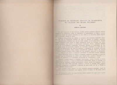 Adrian Caranfil - Probleme de geografie aplicata in transp de calatori Bucuresti foto