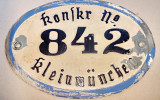 D166-Reclama veche KONSKR 842 Micul MUNCHEN Germania scrisa in gotica veche.