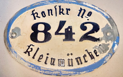 D166-Reclama veche KONSKR 842 Micul MUNCHEN Germania scrisa in gotica veche. foto