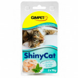 Cumpara ieftin GimCat ShinyCat pui + creveți 2 x 70 g