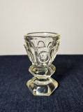 Pahar de sticla in forma de pocal, paharel de sticla pentru tuica, 7.5 cm