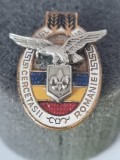 Insigna veche Cercetasii Romaniei, emblema cercetasi, metal emailat, serie 4590