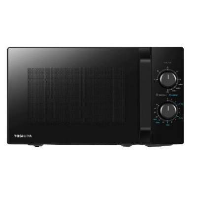 Cuptor cu microunde Toshiba MW2-MG20PBK, putere 800 W, capacitate 20 l, control mecanic, grill 1000 W, 5 nivele putere, iluminare LED, negru foto