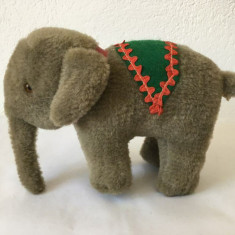 (x) Elefant de mohair, jucarie vintage, veche, de colectie, Germania