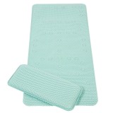 Cumpara ieftin Set covoras antiderapant si genunchiera pentru baie bleu Clevamama for Your BabyKids