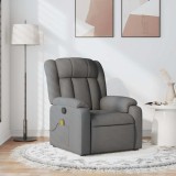 vidaXL Fotoliu de masaj rabatabil, gri &icirc;nchis, material textil