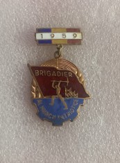 Insigna drigadier al muncii patriotice 1959