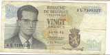 Bancnota 20 francs 1964 - Belgia