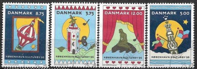 C5117 - Danemarca 1996 - Europa 4v.stampilat,serie completa foto