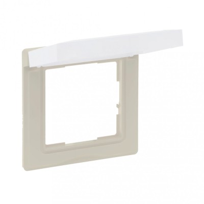 Rama ornament 1 post cu capac IP44 Legrand Suno ivoar 721244 foto