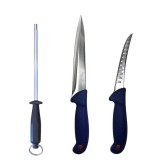 Cumpara ieftin Set profesional de macelarie, injunghiat, transat, filetat, dezosat, 2 cutite, masat pentru ascutit