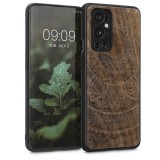 Husa Kwmobile pentru OnePlus 9 Pro, Lemn, Maro, 54433.02, Carcasa