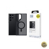 Husa MagSafe pentru Samsung Galaxy S23 Ultra S918 3MK Smoke MagCase Neagra
