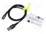 Cablu USB 2.0 Apple Lightning - USB A 1m negru 60W Goobay