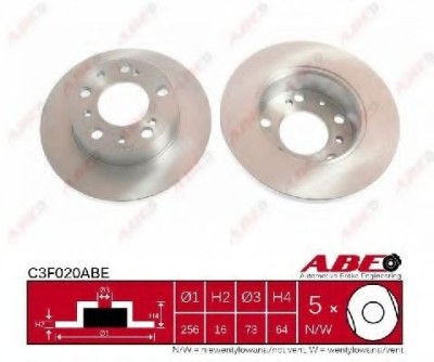 Disc frana FIAT DUCATO platou / sasiu (280) (1982 - 1990) ABE C3F020ABE foto