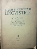 Studii și cercetări lingvistice. Omagiu lui Al. Graur cu prilejul &icirc;mplinirii 60