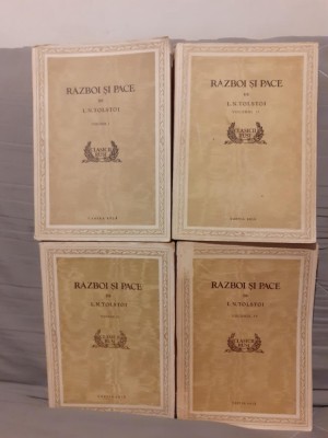 RAZBOI SI PACE-LEV TOLSTOI (4 VOL) EDITIE 1954 ILUSTRATA foto