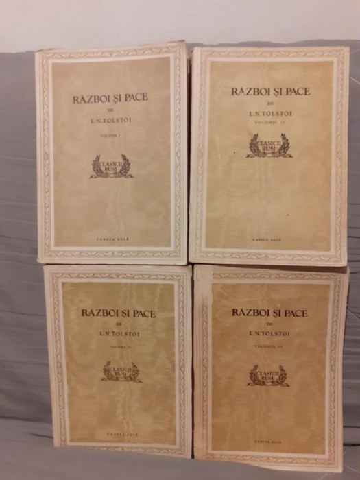 RAZBOI SI PACE-LEV TOLSTOI (4 VOL) EDITIE 1954 ILUSTRATA