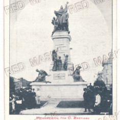 1810 - BUCURESTI, Bratianu Statue, Romania - old postcard - unused