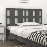 vidaXL Tăblie de pat, gri, 125,5x4x100 cm, lemn masiv de pin