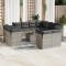 Gossi set canapele de gradina cu perne, 12piese gri deschis poliratan